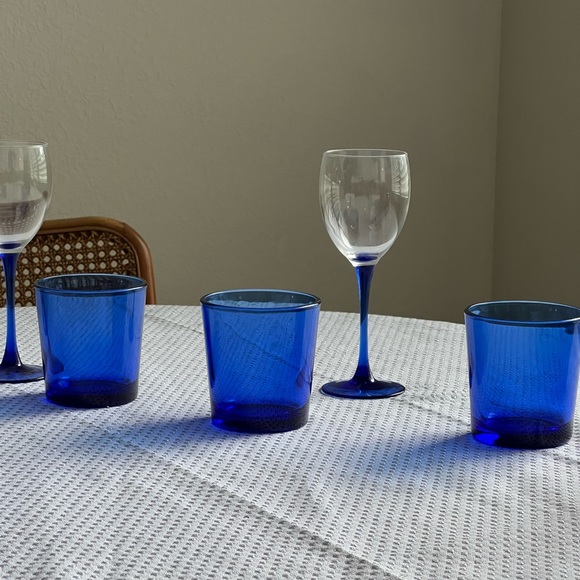 Libbey High Ball Whiskey Glass, Cobalt Blue, Set of 6 Cocktail Glasses - Picture 9 of 9